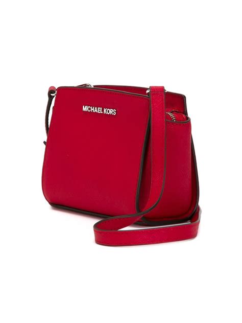 michael kors selma mini rot|Selma Mini Crossgrain Leather Crossbody Bag .